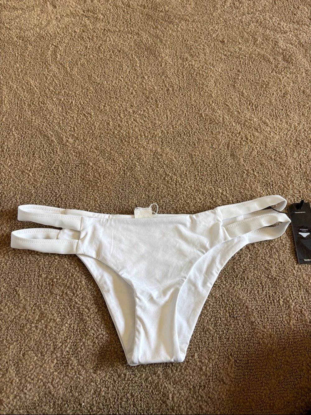 Tavik White Scoop Bikini Bottom